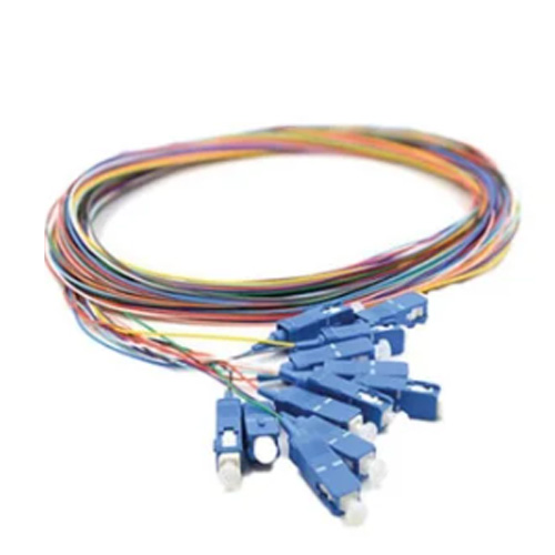 پیگتیل فیبر نوری ۱۲ رنگ سینگل مد LC/UPC/LSZH 1.5m